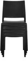 Dining Stuhl / Besucherstuhl T37 V Kunststoff Schwarz Hjh Living