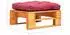 vidaXL Garten-Palettenhocker mit rotem Kissen, Holz honigbraun (277442)