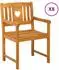 vidaXL Gartenstühle 8 Stk. Akazienholz massiv, natur (3416308)