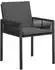 vidaXL Gartenstühle Poly-Rattan schwarz/dunkelgrau, 2 Stk. (42025095)