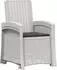 vidaXL Liegesessel Garten Rattan-Optik weiß/anthrazit PP, 2er-Set (8012025)