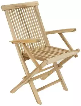 VCM Klappstuhl Teak, natur braun