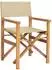 vidaXL Regiestuhl braun und beige, Teakholz massiv (42032676)
