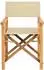 vidaXL Regiestuhl braun und beige, Teakholz massiv (42032676)