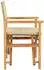 vidaXL Regiestuhl braun und beige, Teakholz massiv (42032676)