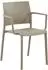 CLP Valtor Gartenstuhl mit Armlehnen, Kunststoff, taupe, bis 150kg