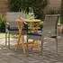 vidaXL Gartenstühle 2 Stk. Poly-Rattan und Akazie, grau/marineblau (42025883)