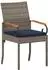 vidaXL Gartenstühle 2 Stk. Poly-Rattan und Akazie, grau/marineblau (42025883)