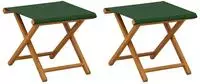 vidaXL Liegestuhl 2 pcs Massives Eukalyptus Holz Gr&uuml;n
