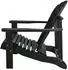 Brafab Skule Gartensessel Kiefernholz, schwarz (Adirondack-Design)