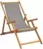 vidaXL Strandstuhl hellgrau, Teak Massivholz (42032667)
