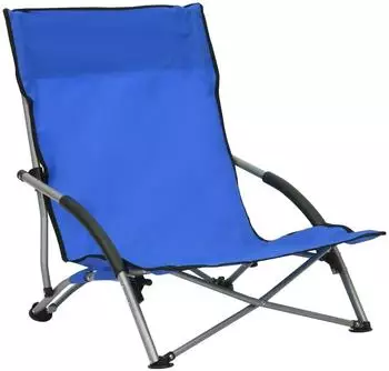 vidaXL Klappbare Strandst&uuml;hle 2er-Set, Stoff, blau (312488)