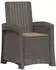 vidaXL Garten-Liegesessel Rattan-Optik PP hellgrau/taupe (8012014)