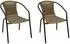 Mojawo Bistrostuhl Polyrattan stapelbar cappuccino/schwarz, 2er-Set (x58000050-2)