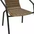Mojawo Bistrostuhl Polyrattan stapelbar cappuccino/schwarz, 2er-Set (x58000050-2)