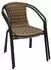 Mojawo Bistrostuhl Polyrattan stapelbar cappuccino/schwarz, 2er-Set (x58000050-2)