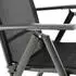 VCM Hochlehner Klappstuhl Aluminium mit Fußstütze, 2er-Set, schwarz/anthrazit