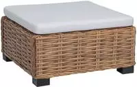 vidaXL Hocker mit Kissen GENDT Naturrattan Natur