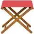 vidaXL Liegestuhl 2er-Set, massives Eukalyptusholz, rot (42024892)