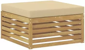vidaXL Outdoor-Fu&szlig;hocker Akazien-Massivholz, wei&szlig; (901565)