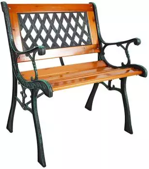 Mojawo Armlehnstuhl Gusseisen/Holz, wetterfest, bis 120kg
