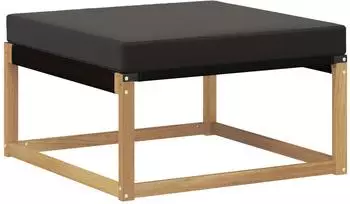 vidaXL Outdoor-Fu&szlig;hocker Akazienholz & Textilene, wei&szlig; (901635)
