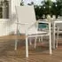 Idimex TRAPANI Gartenstühle 6er-Set mit Armlehnen, stapelbar, weiß (800001489767)