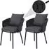 MCW MCW-P89 Aluminium-Gartenstuhl Seilgeflecht, anthrazit (100616)