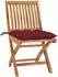 vidaXL Klappbare Gartenstühle mit Kissen, Teak, 6er-Set (3072858)