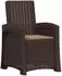vidaXL Garten-Liegesessel Rattan-Optik braun/taupe PP (8012006)