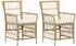 vidaXL Gartenstühle 2er-Set, PE-Rattan natur, Stahl & Polyester (42025128)