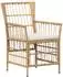 vidaXL Gartenstühle 2er-Set, PE-Rattan natur, Stahl & Polyester (42025128)
