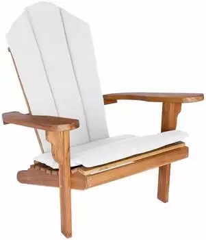 vidaXL Adirondack Gartenstuhl aus massivem Teakholz, natur