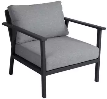 Brafab Samvaro Low Sessel Aluminium/Olefin anthrazit/pearl grey