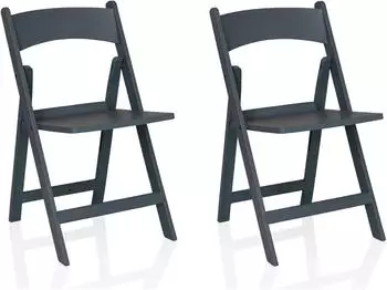 hjh Living TRAVANO 1 Klappstuhl Kunststoff, grau, 2er Pack (950000)