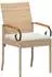 vidaXL Gartenstühle 4 Stk. Poly-Rattan & Akazie, beige/cremeweiß (42025887)