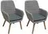 Garden Pleasure RAPALLO Gartensessel 2er-Set, Kunststoffgeflecht, grau (970360-2)