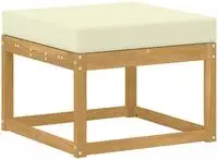 vidaXL Outdoor Hocker Massivholz Akazie Wei&szlig;