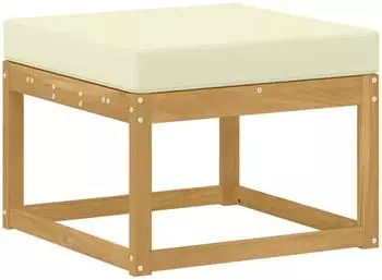 vidaXL Outdoor-Hocker Akazienholz massiv, wei&szlig; (901453)