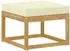 vidaXL Outdoor-Hocker Akazienholz massiv, weiß (901453)