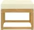vidaXL Outdoor-Hocker Akazienholz massiv, weiß (901453)