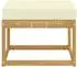 vidaXL Outdoor-Hocker Akazienholz massiv, weiß (901453)