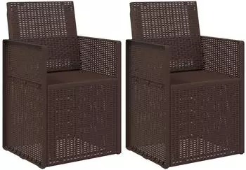 vidaXL Gartenst&uuml;hle 2er-Set braun PP (899962)