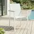 Idimex Windy Gartenstuhl 6er-Set, Alu/Textil, weiß/natur (800000782480)