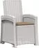 vidaXL Garten-Liegestuhl Rattan-Optik weiß/taupe PP, 2er-Set (8012026)