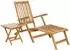 vidaXL Klappdeckstuhl mit Tisch, Teak Massivholz, natur (42030521)