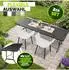 tillvex Gartenstuhl 2er-Set mit Armlehne, weiß, wetterfest (TVMVGS-004)