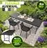 tillvex Gartenstuhl 4er-Set mit Armlehne, schwarz, wetterfest (TVMVGS-008)