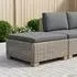 vidaXL GENDT Hocker mit Kissen, Kubu-Rattan, dunkelgrau (42034395)