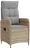 vidaXL Verstellbarer Gartenstuhl beige und hellgrau (42027154)